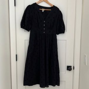 A New Day Black Eyelet Dress size Medium